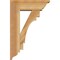 Ekena Millwork Merced Traditional Rough Sawn Bracket w/ Offset Brace, Western Red Cedar, 6"W x 16"D x 24"H BKT0604X16X24MRC01RWR - alternate 2